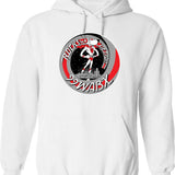 99 Wabx Rocks Detroit Retro Radio Station Design Graphic Pullover Hoodie - White