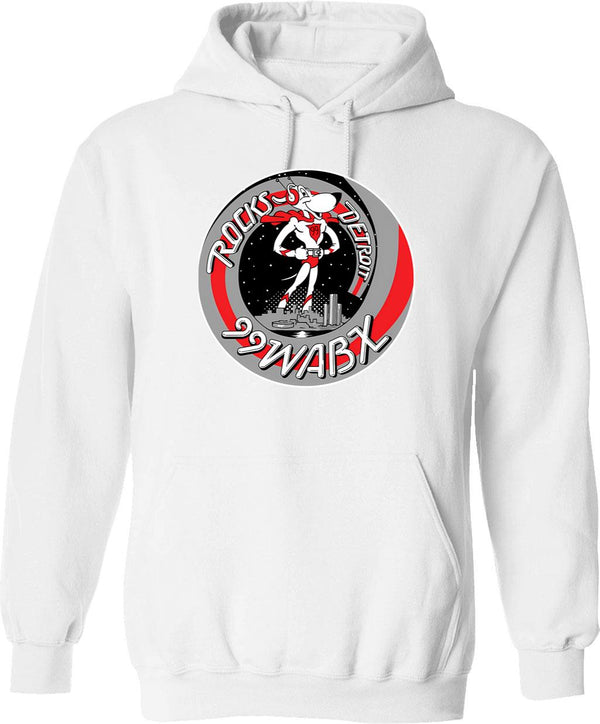 99 Wabx Rocks Detroit Retro Radio Station Design Hoodie - White