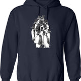 A Gathering Of Gentlemen Hoodie - Retro Graphic Pullover Hoodie for Men & Women - Navy