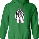 A Gathering Of Gentlemen Hoodie - Retro Graphic Pullover Hoodie for Men & Women - Green
