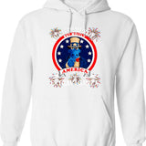A Salute To All Nations But Mostly America Fireworks Extravaganza Graphic Pullover Hoodie - White