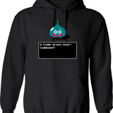 A Slime Draws Near Hoodie - Retro Graphic Pullover Hoodie for Men & Women - Black