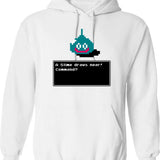 A Slime Draws Near Hoodie - Retro Graphic Pullover Hoodie for Men & Women - White