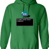 A Slime Draws Near Hoodie - Retro Graphic Pullover Hoodie for Men & Women - Green