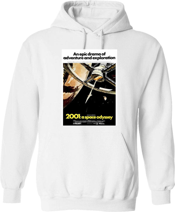 A Space Hoodie - Retro Graphic Pullover Hoodie for Men & Women - White