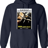 A Space Hoodie - Retro Graphic Pullover Hoodie for Men & Women - Navy