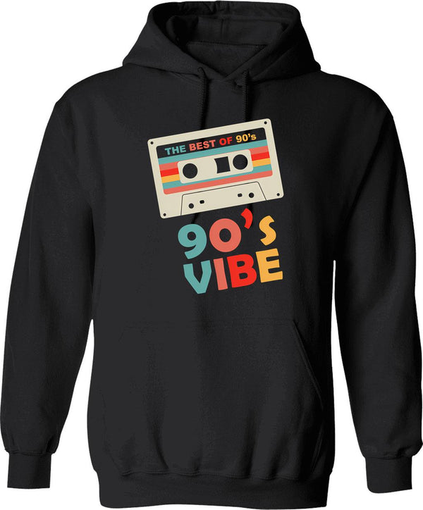 A Whole 90's Vibe. Retro Vintage Cassette. 90s Style. Hoodie - Black