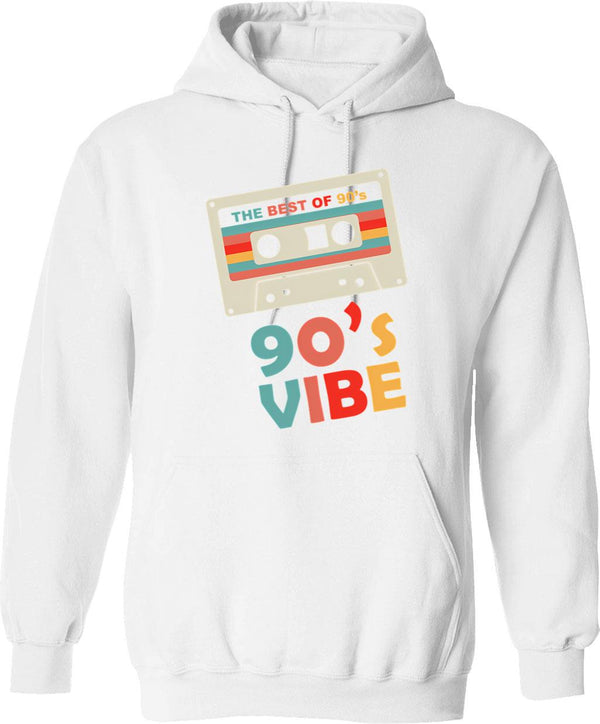 A Whole 90's Vibe. Retro Vintage Cassette. 90s Style. Hoodie - White
