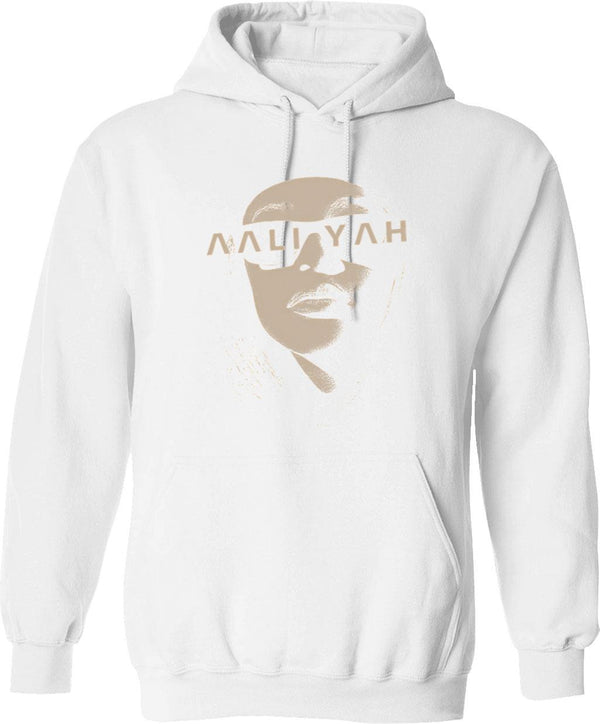 Aaliyah Sunglasses Hoodie - Retro Graphic Pullover Hoodie for Men & Women - White