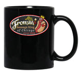 Abe Froman Sausage King Worn Oval Black Coffee Mug, Gift Coffee Mug - Black