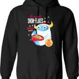 Abominable Snowflakes Hoodie - Retro Graphic Pullover Hoodie for Men & Women - Black