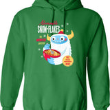 Abominable Snowflakes Hoodie - Retro Graphic Pullover Hoodie for Men & Women - Green