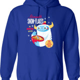 Abominable Snowflakes Hoodie - Retro Graphic Pullover Hoodie for Men & Women - Blue