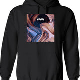 Abstract Cover Hoodie - Retro Graphic Pullover Hoodie for Men & Women - Black