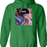 Abstract Cover Hoodie - Retro Graphic Pullover Hoodie for Men & Women - Green