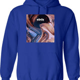 Abstract Cover Hoodie - Retro Graphic Pullover Hoodie for Men & Women - Blue