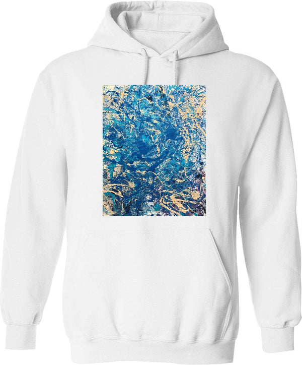 Abstract Study 98 Hoodie - Retro Graphic Pullover Hoodie for Men & Women - White