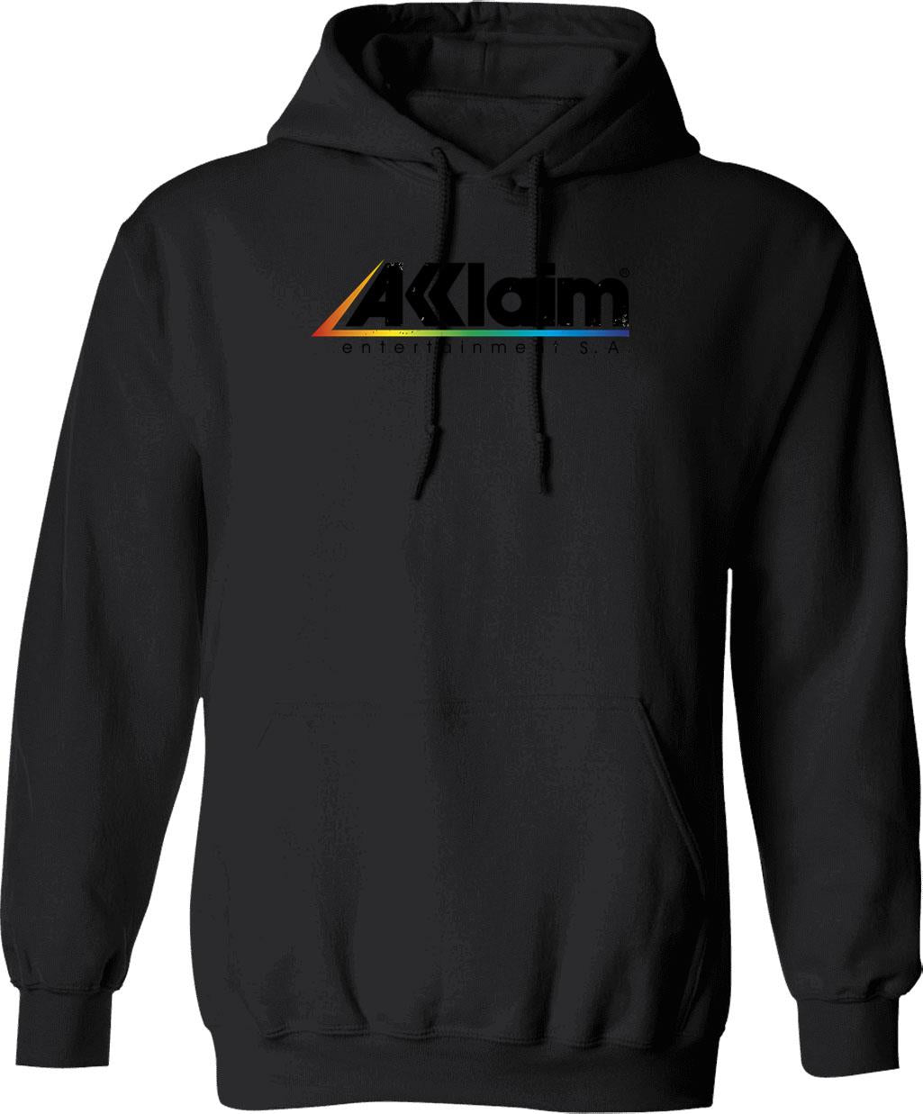 Acclaim Entertainment Inspired (weathered) Hoodie Print Sticker Design (retro Gaming Series) - Black