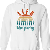 Accounting Pun Lifo The Party Hoodie - Retro Graphic Pullover Hoodie for Men & Women - White