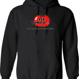 Ace Tomato Company Hoodie - Retro Graphic Pullover Hoodie for Men & Women - Black