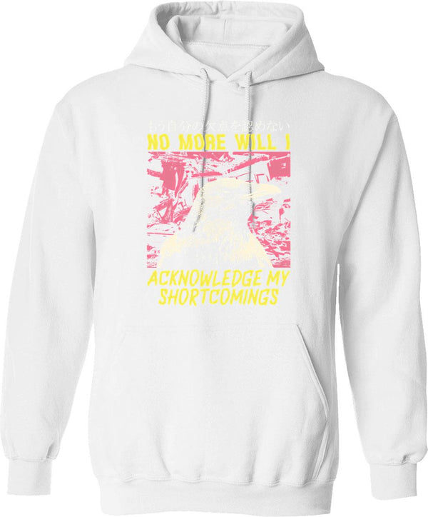 Acknowledge My Shortcomings Crow Hoodie - Retro Graphic Pullover Hoodie for Men & Women - White