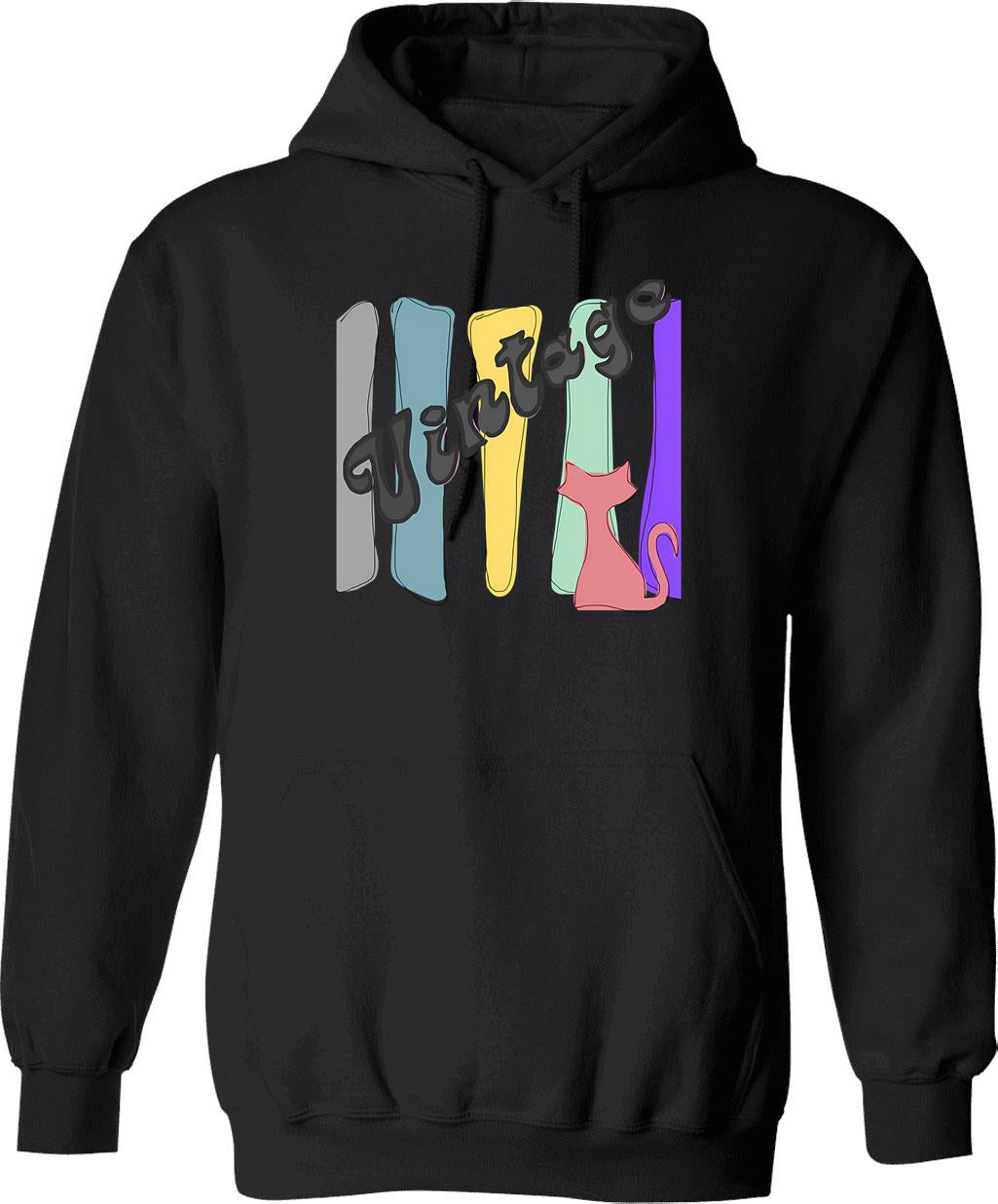 Advantage Hoodie - Retro Graphic Pullover Hoodie for Men & Women - Black