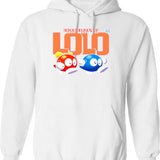 Adventures Of Lolo Hoodie - Retro Graphic Pullover Hoodie for Men & Women - White