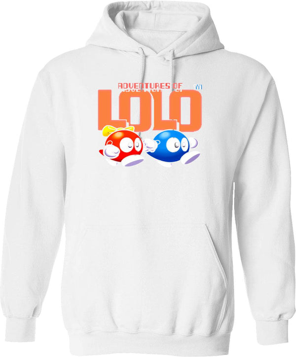 Adventures Of Lolo Hoodie - Retro Graphic Pullover Hoodie for Men & Women - White
