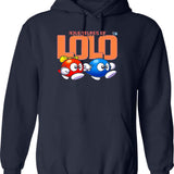 Adventures Of Lolo Hoodie - Retro Graphic Pullover Hoodie for Men & Women - Navy