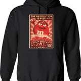 Advertising Mm Communism Hoodie - Retro Graphic Pullover Hoodie for Men & Women - Black
