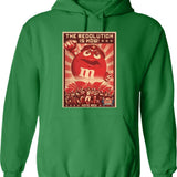 Advertising Mm Communism Hoodie - Retro Graphic Pullover Hoodie for Men & Women - Green