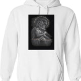 Aevumtoolband Hoodie - Retro Graphic Pullover Hoodie for Men & Women - White