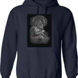 Aevumtoolband Hoodie - Retro Graphic Pullover Hoodie for Men & Women - Navy