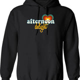Afternoon Delight Time Hoodie - Retro Graphic Pullover Hoodie for Men & Women - Black