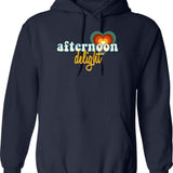 Afternoon Delight Time Hoodie - Retro Graphic Pullover Hoodie for Men & Women - Navy