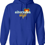 Afternoon Delight Time Hoodie - Retro Graphic Pullover Hoodie for Men & Women - Blue