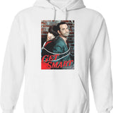 Agent 86 Hoodie - Retro Graphic Pullover Hoodie for Men & Women - White
