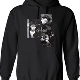 Aha Distressed Graphic Picture Hoodie - Black