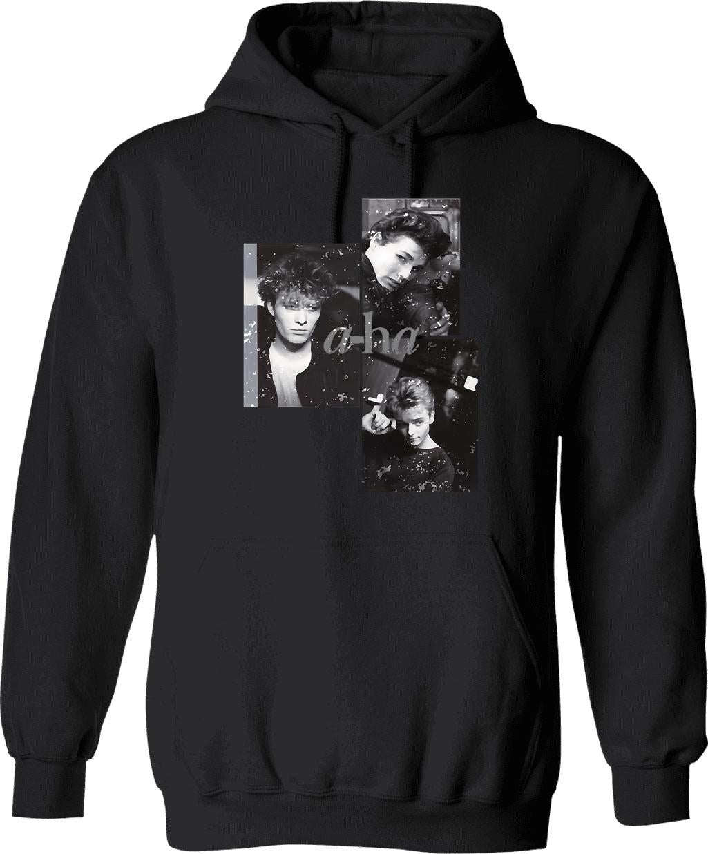 Aha Distressed Graphic Picture Hoodie - Black