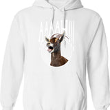 Ahhh Screaming Goat Gift Funny Goat Lover Screaming Goat Gear Hoodie - White