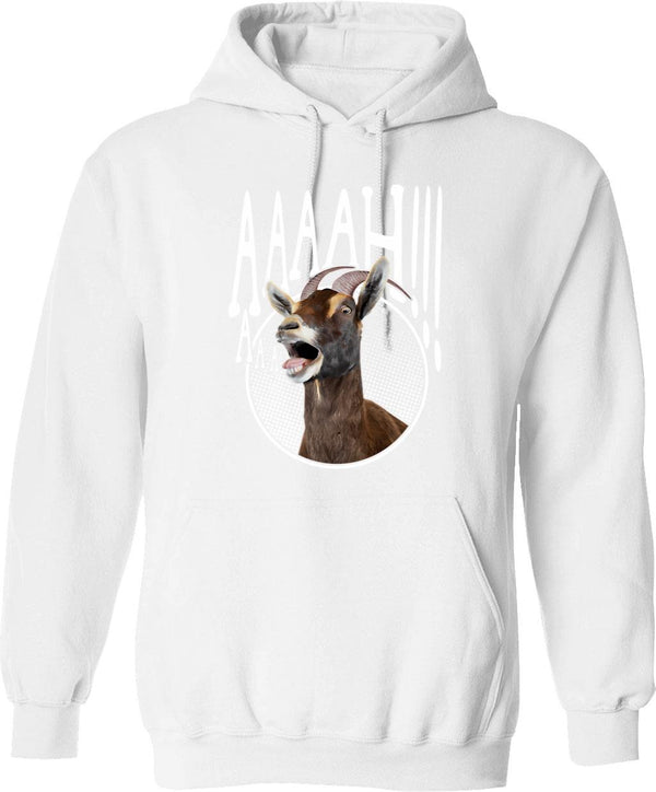 Ahhh Screaming Goat Gift Funny Goat Lover Screaming Goat Gear Hoodie - White