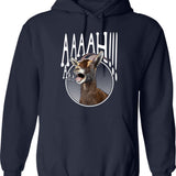 Ahhh Screaming Goat Gift Funny Goat Lover Screaming Goat Gear Hoodie - Navy