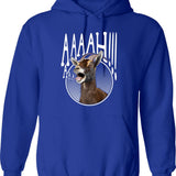Ahhh Screaming Goat Gift Funny Goat Lover Screaming Goat Gear Hoodie - Blue