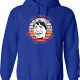 Ain't Nobody Got Time For That Meme Retro Sunset In Black Hoodie - Blue