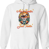 Aint Rootin Just Tootin Fox Cowboy Funny Hoodie - White