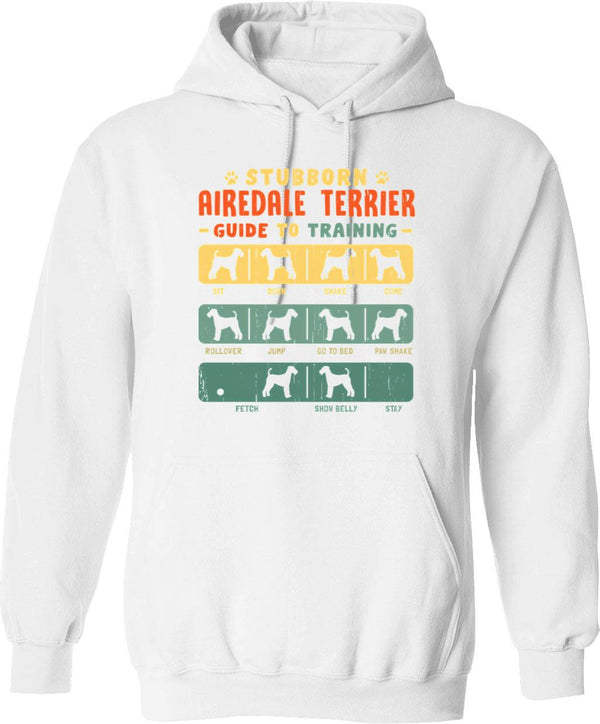 Airedale Terrier Funny Guide To Traning Hoodie - White
