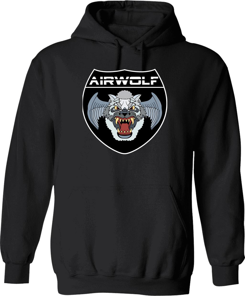 Airwolf Inspired By Airwolf Classic Hoodie - Retro Graphic Pullover Hoodie for Men & Women - Black