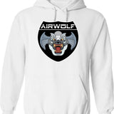 Airwolf Inspired By Airwolf Classic Hoodie - Retro Graphic Pullover Hoodie for Men & Women - White
