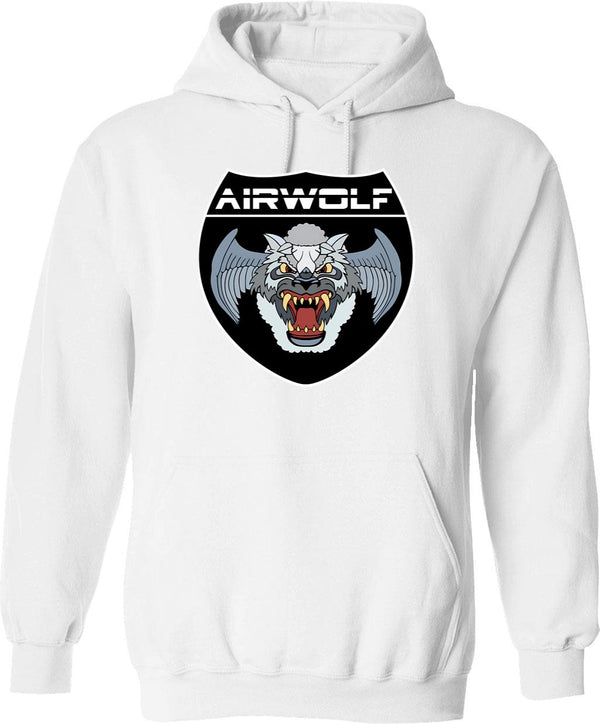 Airwolf Inspired By Airwolf Classic Hoodie - Retro Graphic Pullover Hoodie for Men & Women - White