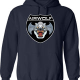 Airwolf Inspired By Airwolf Classic Hoodie - Retro Graphic Pullover Hoodie for Men & Women - Navy